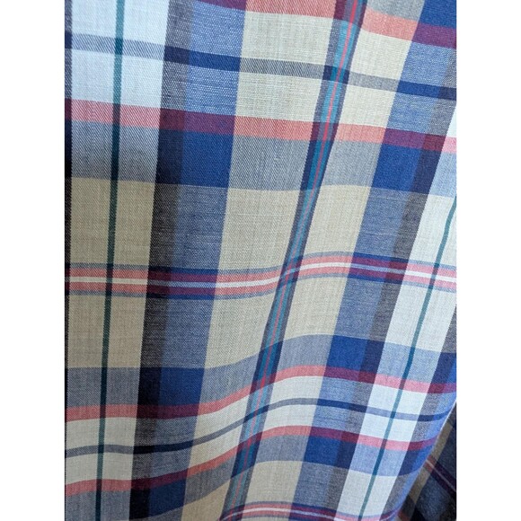 Vintage Blue Plaid Long Sleeve Button Up Shirt Size L by Arrow Sport - Picture 6 of 9